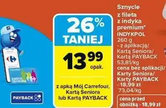 Carrefour Sznycle z fileta z indyka premium INDYKPOL oferta