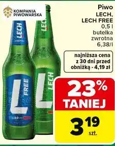 Carrefour Piwo LECH, LECH FREE oferta
