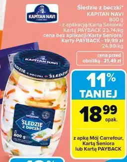 Carrefour Śledzie z beczki* KAPITAN NAVI oferta