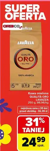 Carrefour Kawa mielona QUALIT ORO LAVAZZA oferta