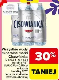 Carrefour Wszystkie wody mineralne marki Cisowianka oferta