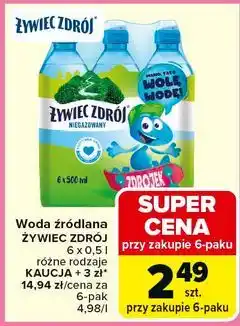 Carrefour Woda żródlana Żywiec Zdrój oferta