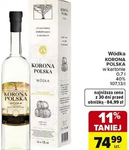 Carrefour Wódka KORONA POLSKA w kartonie oferta