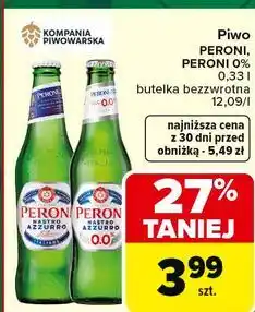 Carrefour Piwo PERONI, PERONI 0% oferta