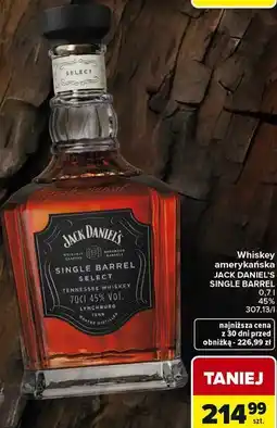 Carrefour Whiskey amerykańska JACK DANIEL'S SINGLE BARREL oferta