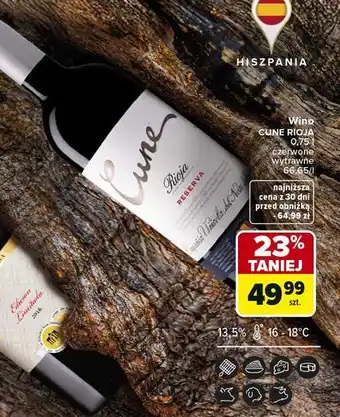 Carrefour Wino CUNE RIOJA oferta