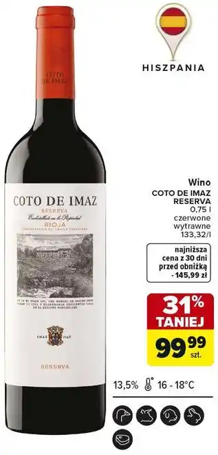 Carrefour Wino COTO DE IMAZ RESERVA oferta