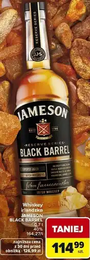 Carrefour Whiskey irlandzka JAMESON BLACK BARREL oferta