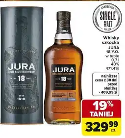 Carrefour Whisky szkocka JURA 18 Y.O oferta