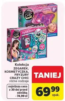 Carrefour Kolekcja ZEGAREK, KOSMETYCZKA, FRYZURY CRAZY CHIC różne rodzaje oferta