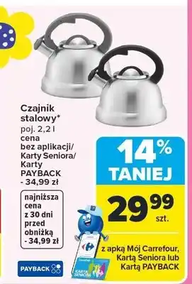 Carrefour Czajnik stalowy oferta