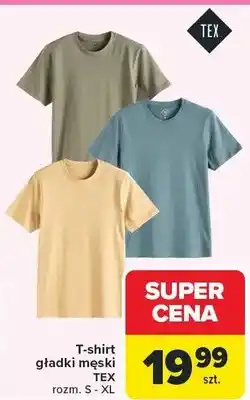 Carrefour T-shirt gładki męski TEX oferta