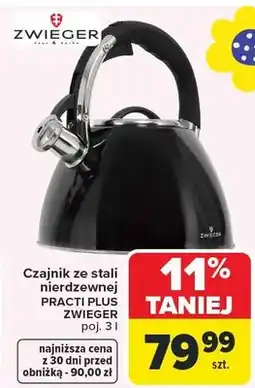 Carrefour Czajnik ze stali nierdzewnej Practi Plus Zwieger oferta