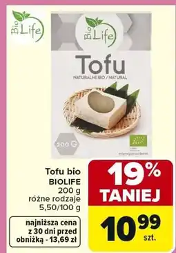 Carrefour Tofu bio różne rodzaje oferta