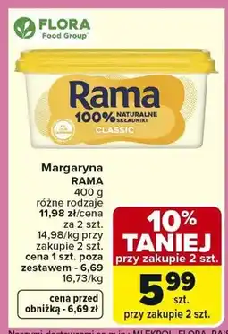 Carrefour Margaryna Rama 100% naturalne składniki Classic oferta