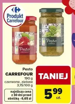 Carrefour Pesto czerwone, zielone oferta