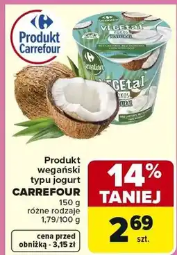 Carrefour Produkt wegański typu jogurt różne rodzaje oferta