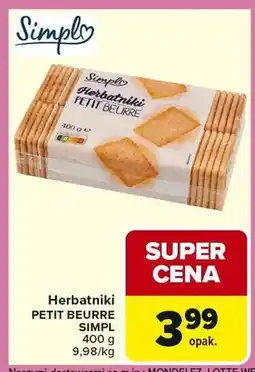 Carrefour Herbatniki Petit Beurre oferta