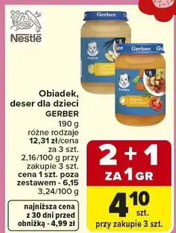 Carrefour Obiadek, deser dla dzieci różne rodzaje oferta