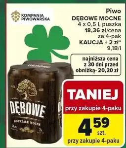 Carrefour Piwo Dębowe Mocne 4 x 0.5l puszka oferta