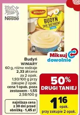 Carrefour Budyń różne rodzaje oferta