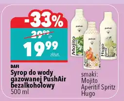 Biedronka Syrop do wody gazowanej PushAir Bezalkoholowy 500 ml smaki: Mojito, Aperitif Spritz, Hugo oferta