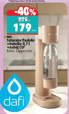 Biedronka Saturator PushAir + butelka 0,7 l + nabój CO² kolor: Cappuccino oferta