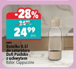 Biedronka Butelka 0,5l do saturatora Dafi PushAir z uchwytem kolor: Cappuccino oferta