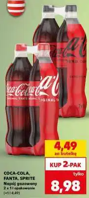 Kaufland COCA-COLA, FANTA, SPRITE Napój gazowany 2 x 1 l opakowanie oferta