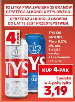 Kaufland TYSKIE GRONIE Piwo oferta
