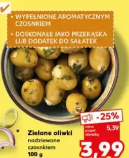 Kaufland Zielone oliwki nadziewane czosnkiem oferta