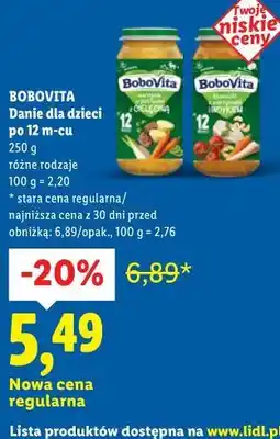 Lidl BOBOVITA Danie dla dzieci po 12 m-cu oferta