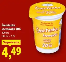 Lidl Śmietanka kremówka 30% oferta
