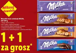 Lidl Wszystkie duŰe czekolady MILKA oferta
