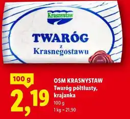 Lidl OSM KRASNYSTAW Twaróg półtłusty, krajanka oferta