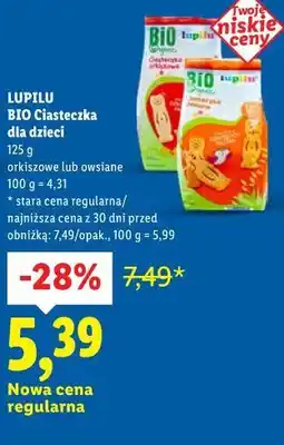 Lidl LUPILU BIO Ciasteczka dla dzieci oferta