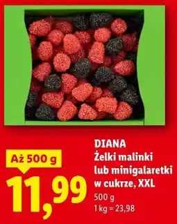 Lidl Diana Żelki malinki lub minigalaretki w cukrze, XXL oferta