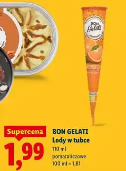Lidl BON GELATI Lody w tubce oferta