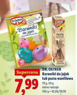 Lidl Barwniki do jajek lub pasta waniliowa oferta