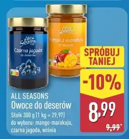ALDI Owoce do deserów do wyboru: mango-marakuja, czarna jagoda, wiśnia oferta