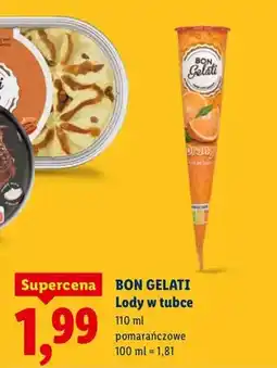Lidl Lody w tubce pomarańczowe oferta