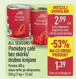 ALDI Pomidory całe bez skórki/drobno krojone oferta