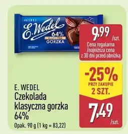 ALDI Czekolada klasyczna gorzka 64% oferta