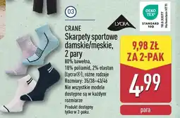 ALDI Skarpety sportowe damskie/męskie, 2 pary oferta