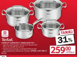 Selgros Tefal Komplet garnków 7 części Duetto+ oferta
