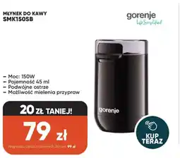 Max Elektro Młynek do kawy Gorenje SMK150SB oferta
