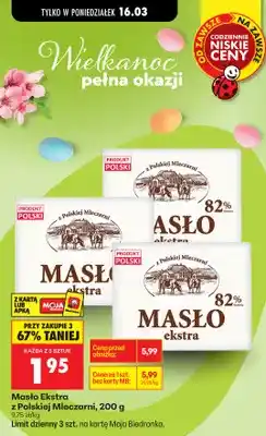 Biedronka Masło ekstra 82% oferta