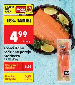 Biedronka Łosoś Coho rodzinna porcja filet ze skórą oferta