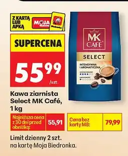 Biedronka Kawa ziarnista Select oferta