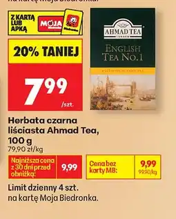 Biedronka Herbata czarna liściasta English Tea No.1 oferta